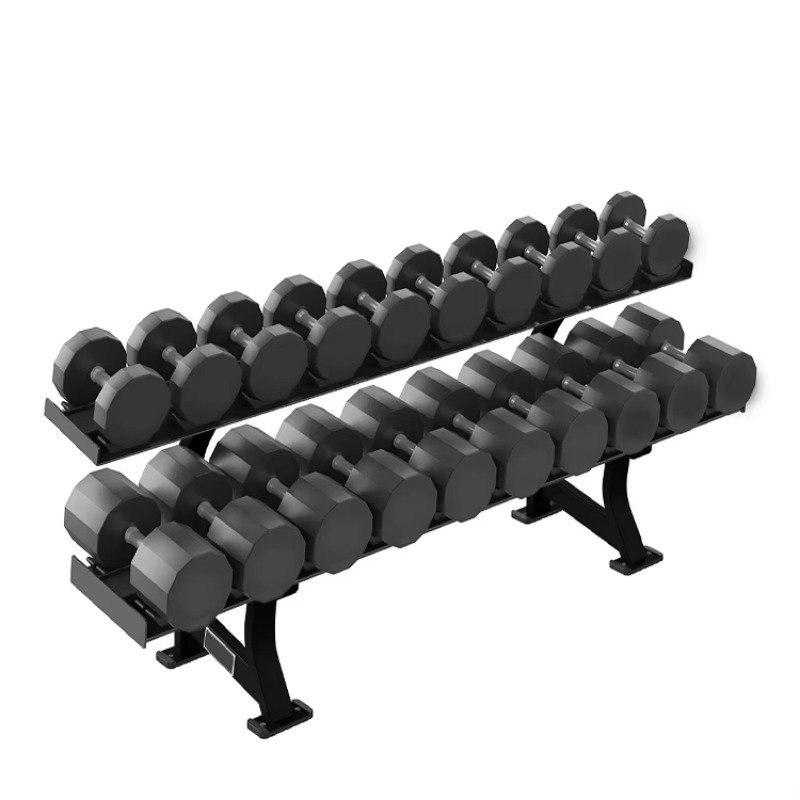 Heavy Equipment Storage - 2-Tier 10 Pairs Dumbbell Storage Rack