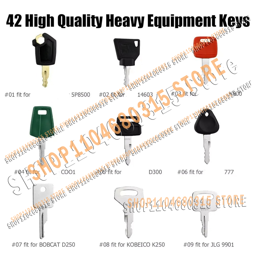 42pcs New Keys Heavy Equipment - Heavy Equipment Bobcat ulasan dan harga