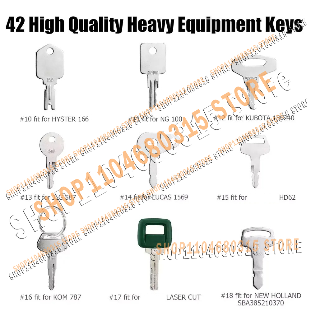 42pcs New Keys Heavy Equipment - Heavy Equipment Bobcat ulasan dan harga