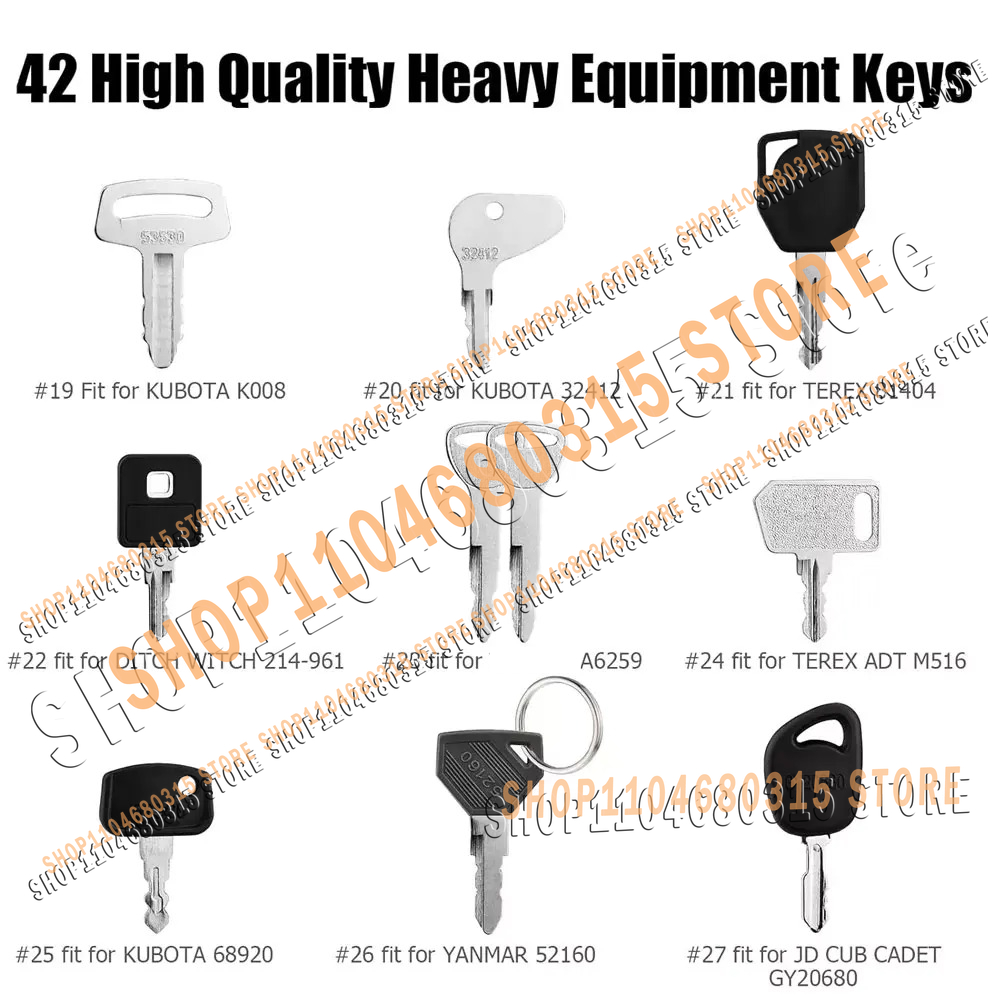 42pcs New Keys Heavy Equipment - Heavy Equipment Bobcat ulasan dan harga
