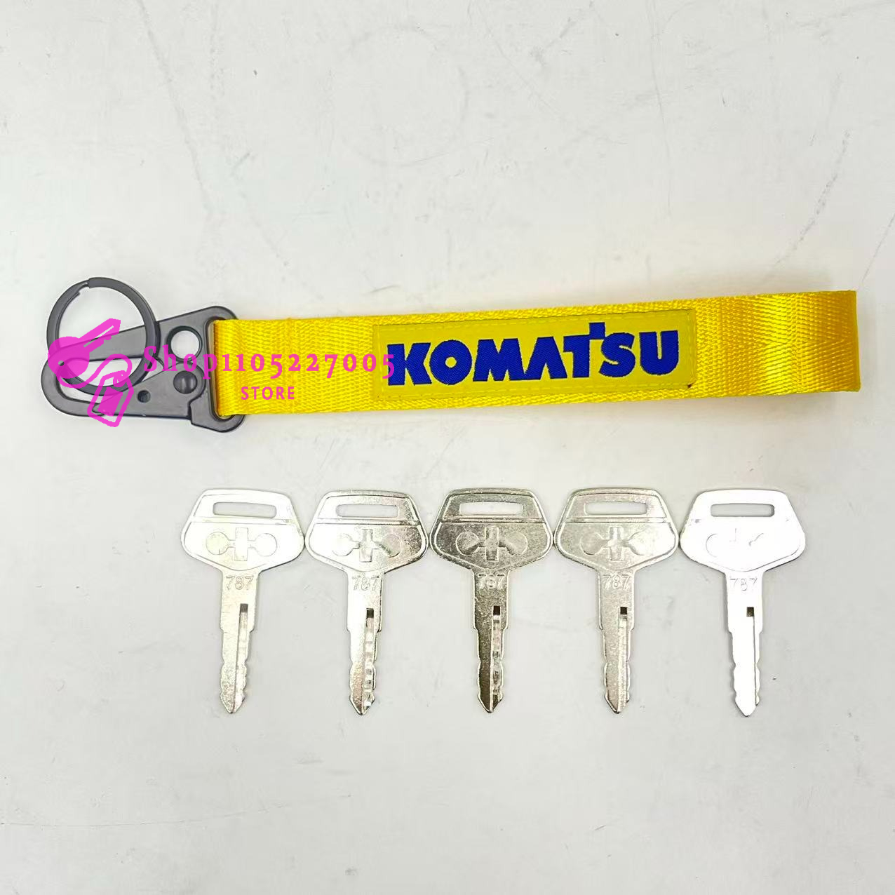 2/5/10PCS 787 Key for Komatsu  - Heavy Equipment Key Ring ulasan dan harga