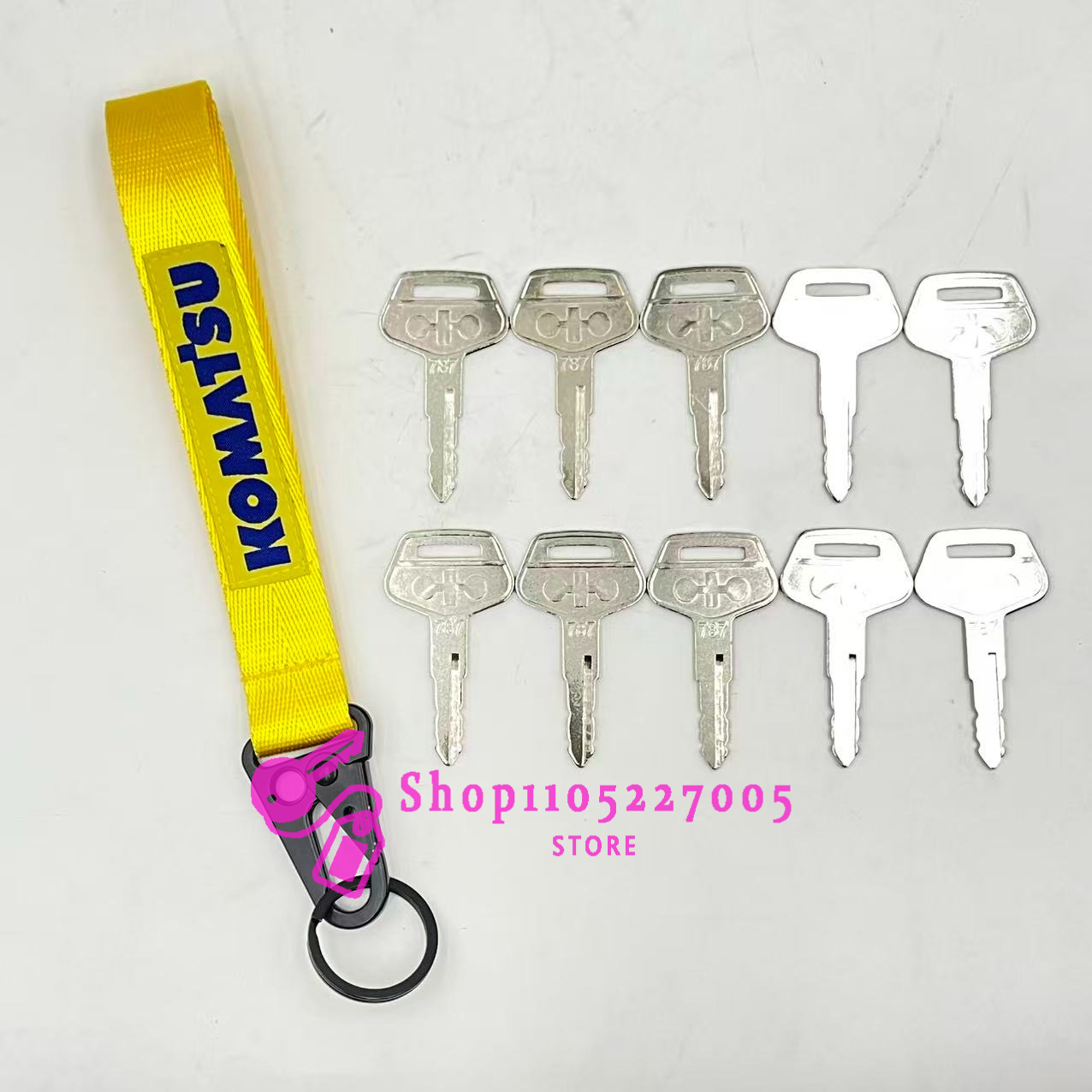 2/5/10PCS 787 Key for Komatsu  - Heavy Equipment Key Ring ulasan dan harga