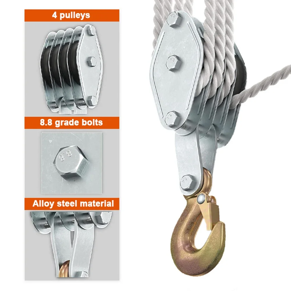 270° Rotatable Rope Pulley Blo - Heavy Equipment Crane ulasan dan harga