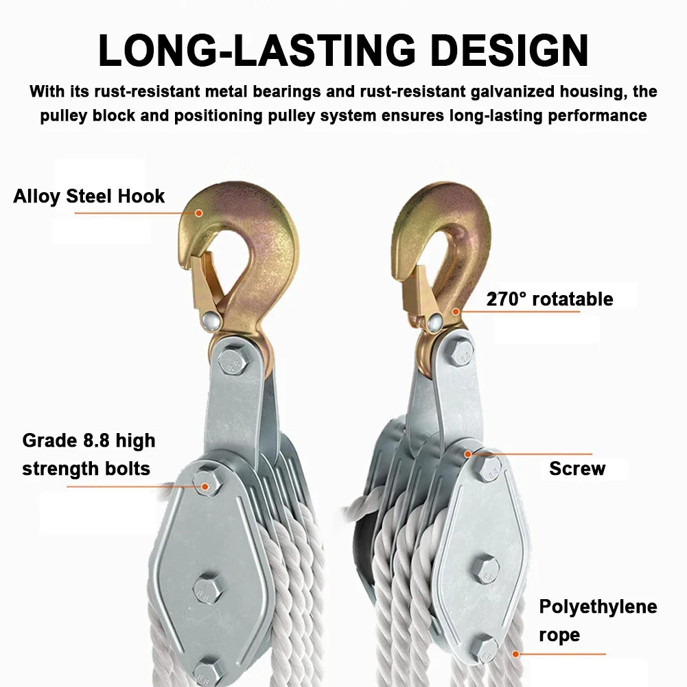 270° Rotatable Rope Pulley Blo - Heavy Equipment Crane ulasan dan harga