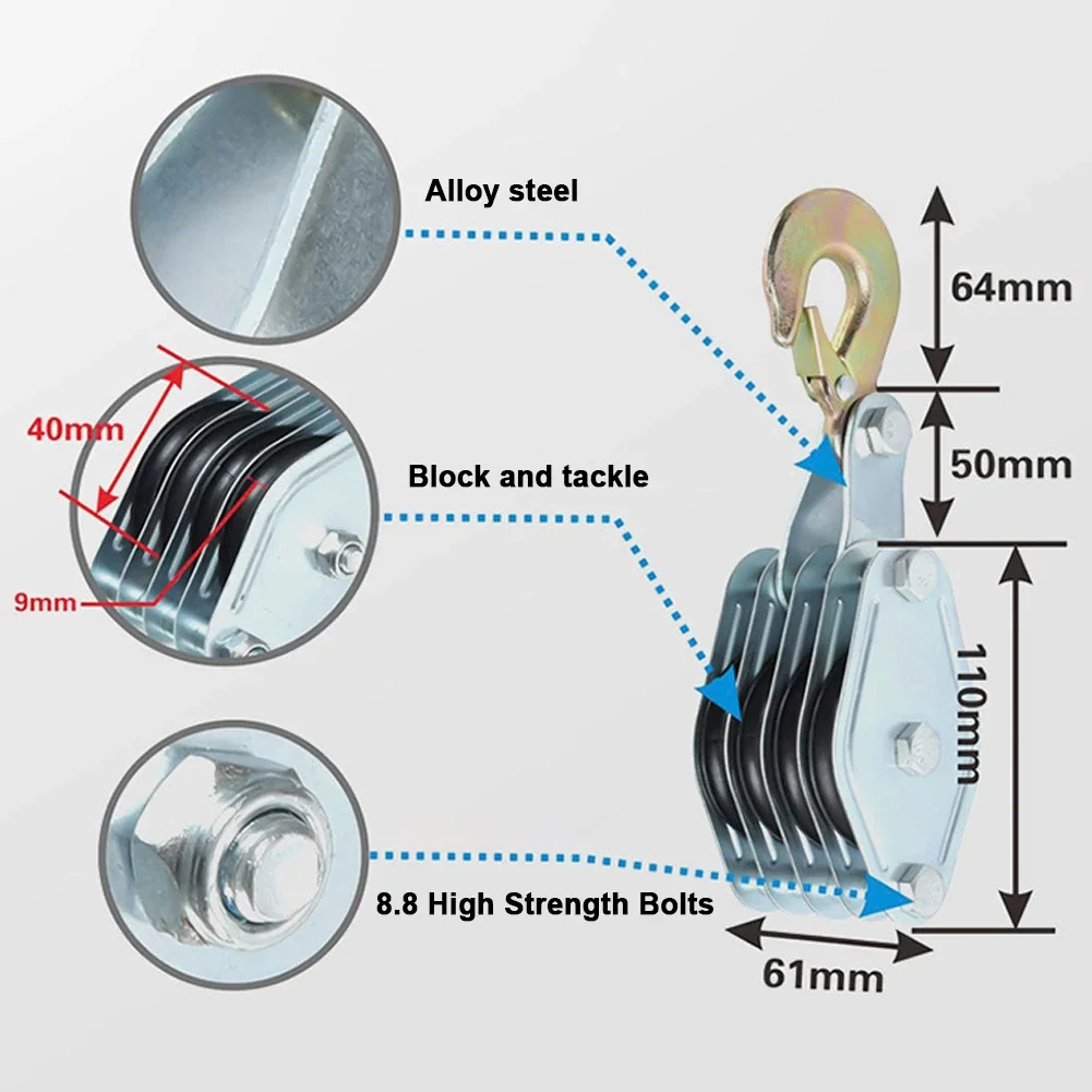 270° Rotatable Rope Pulley Blo - Heavy Equipment Crane ulasan dan harga