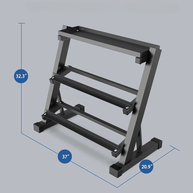 3-Tier Dumbbell Storage Rack 8 - Heavy Equipment Storage ulasan dan harga